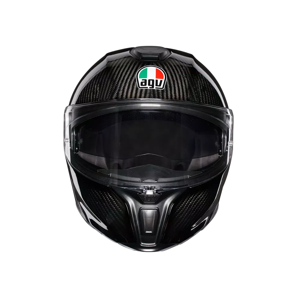 SPORTMODULAR GLOSSY CARBON - MOTORBIKE FLIP UP HELMET E2205