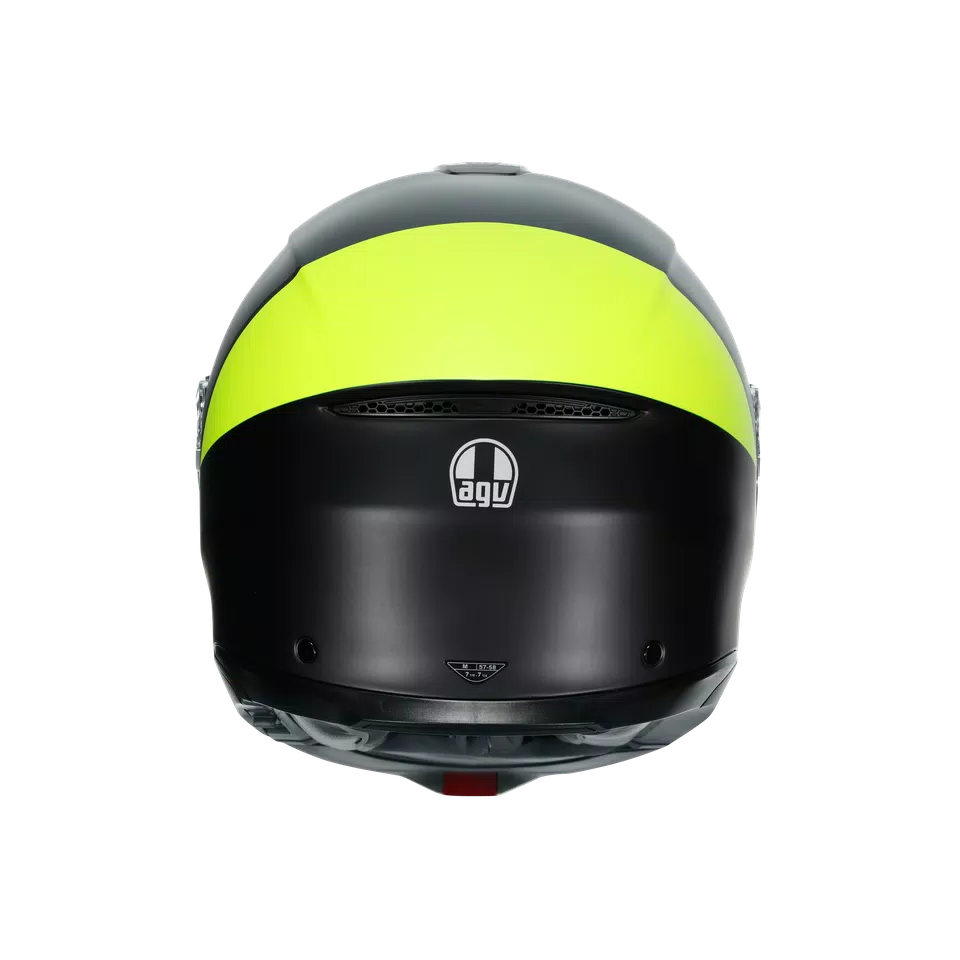 TOURMODULAR BALANCE MATT BLACK/YEL FL/GREY - MOTORBIKE FLIP UP HELMET E2206