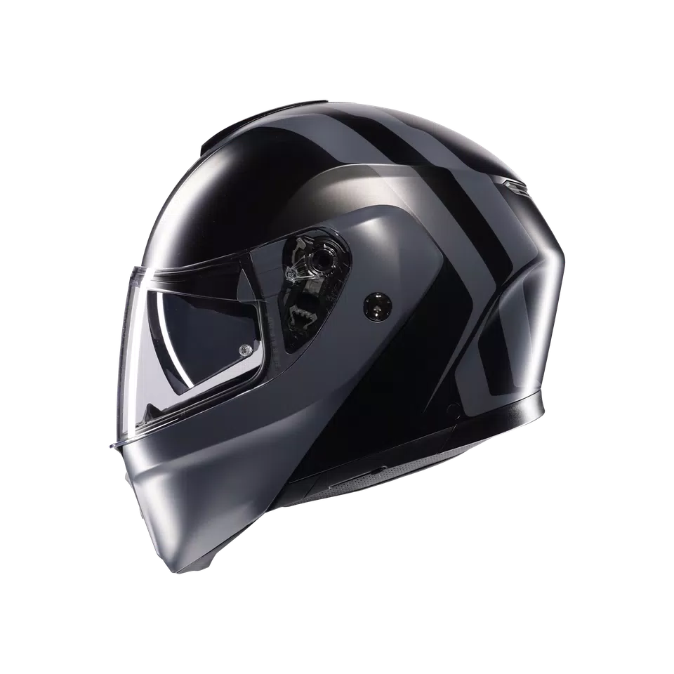 STREETMODULAR RESIA MATT BLACK/GREY - MOTORBIKE FLIP UP HELMET E2206
