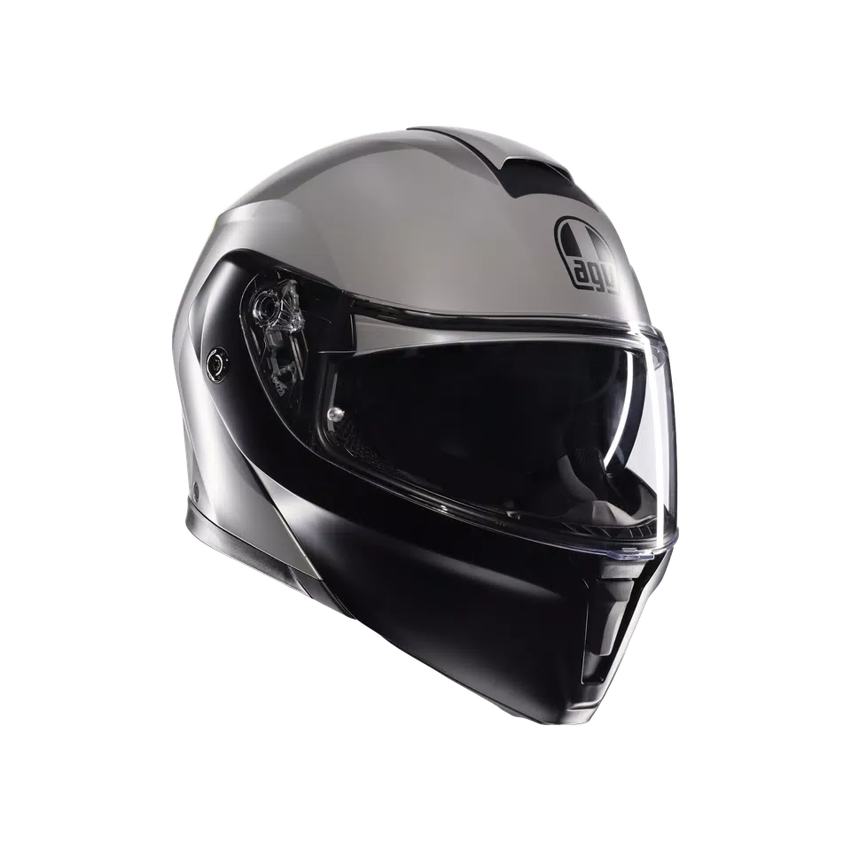 STREETMODULAR RESIA MATT GREY/BLACK/YEL FLUO - MOTORBIKE FLIP UP HELMET E2206