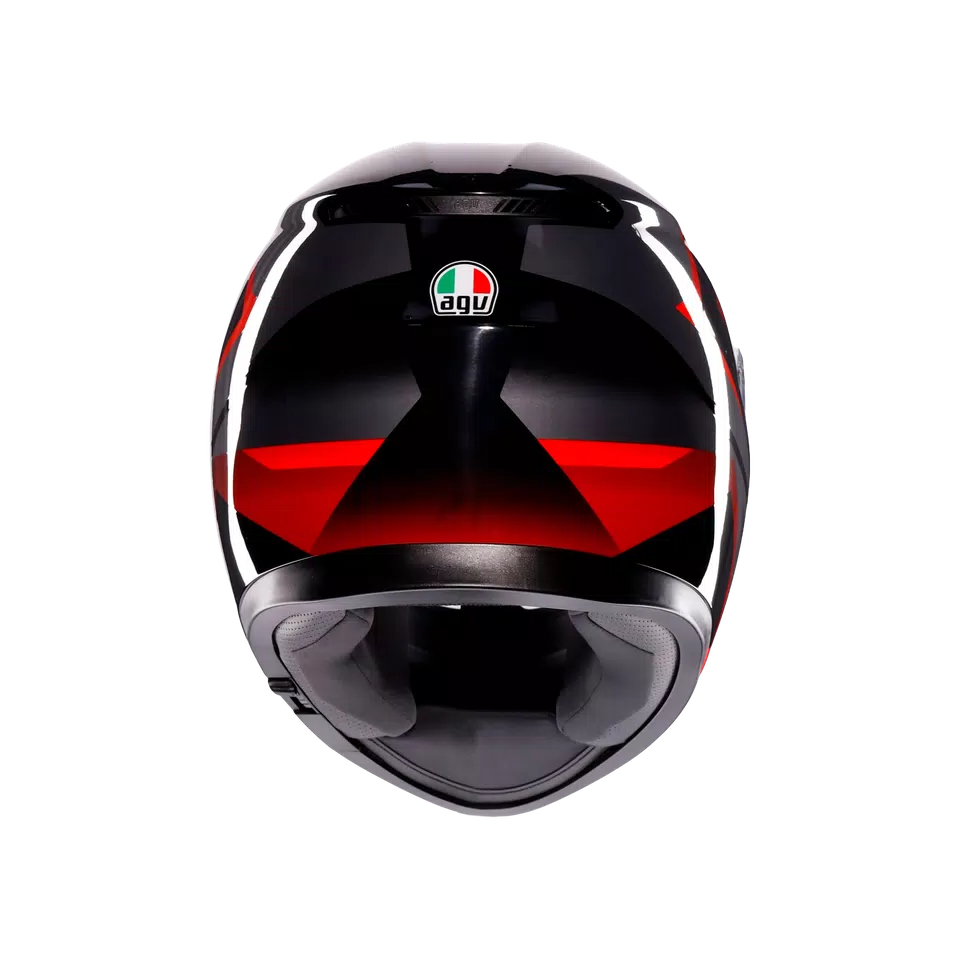 K3 STRIGA BLACK/GREY/RED - MOTORBIKE FULL FACE HELMET E2206
