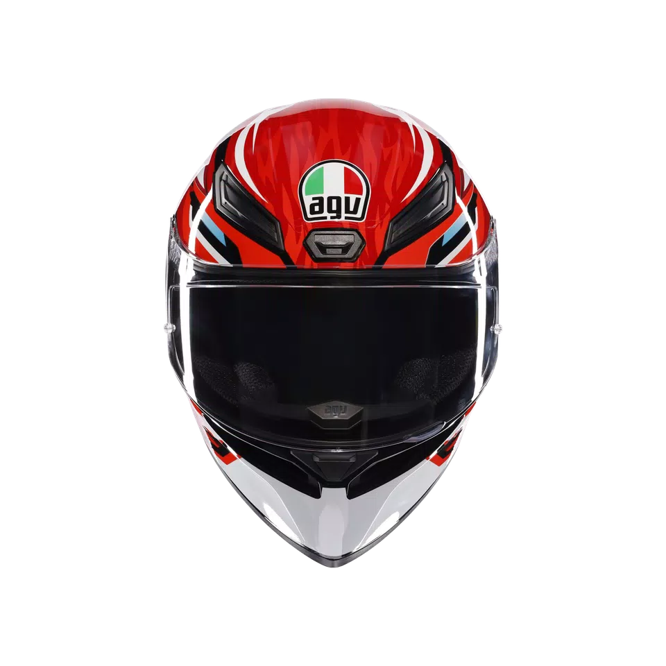 K1 S LION BLACK/RED/WHITE - MOTORBIKE FULL FACE HELMET E2206