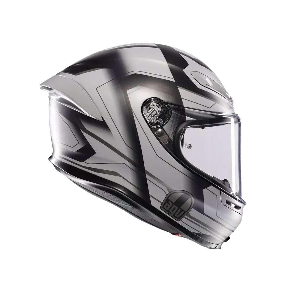 K6 S ULTRASONIC MATT BLACK/GREY - MOTORBIKE FULL FACE HELMET E2206