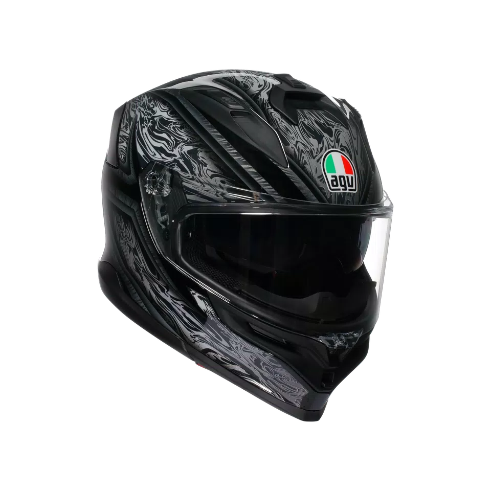 K7 AGV E2206 MPLK - DAMASCUS BLACK/SILVER