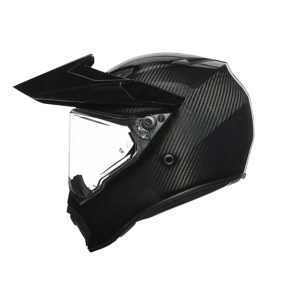 AX9 MONO GLOSSY CARBON - MOTORBIKE FULL FACE HELMET E2206