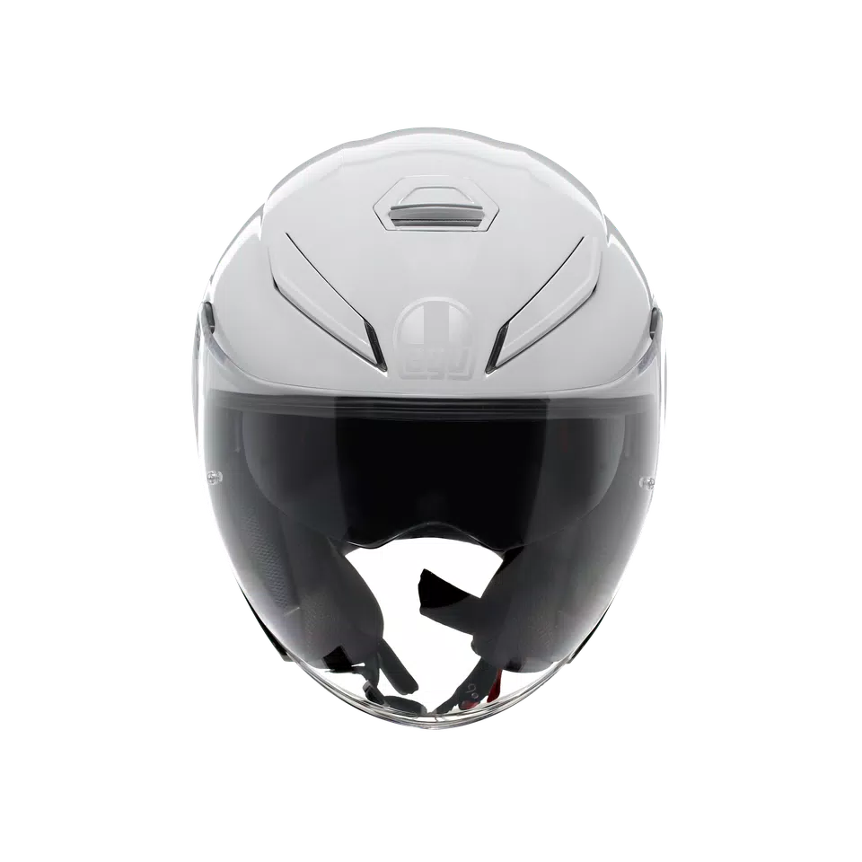 K5 JET EVO MONO STELVIO WHITE - MOTORBIKE OPEN FACE HELMET E2206