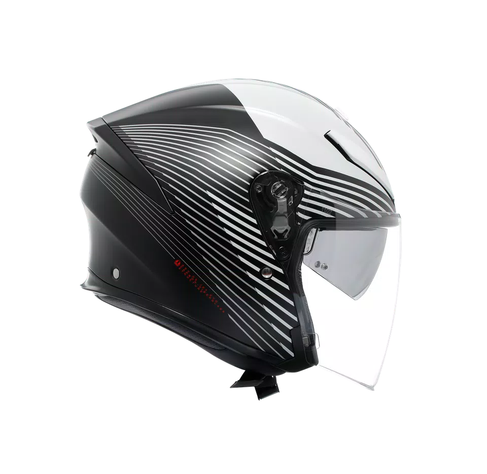 K5 JET EVO CONTROL MATT BLACK/WHITE - MOTORBIKE OPEN FACE HELMET E2206
