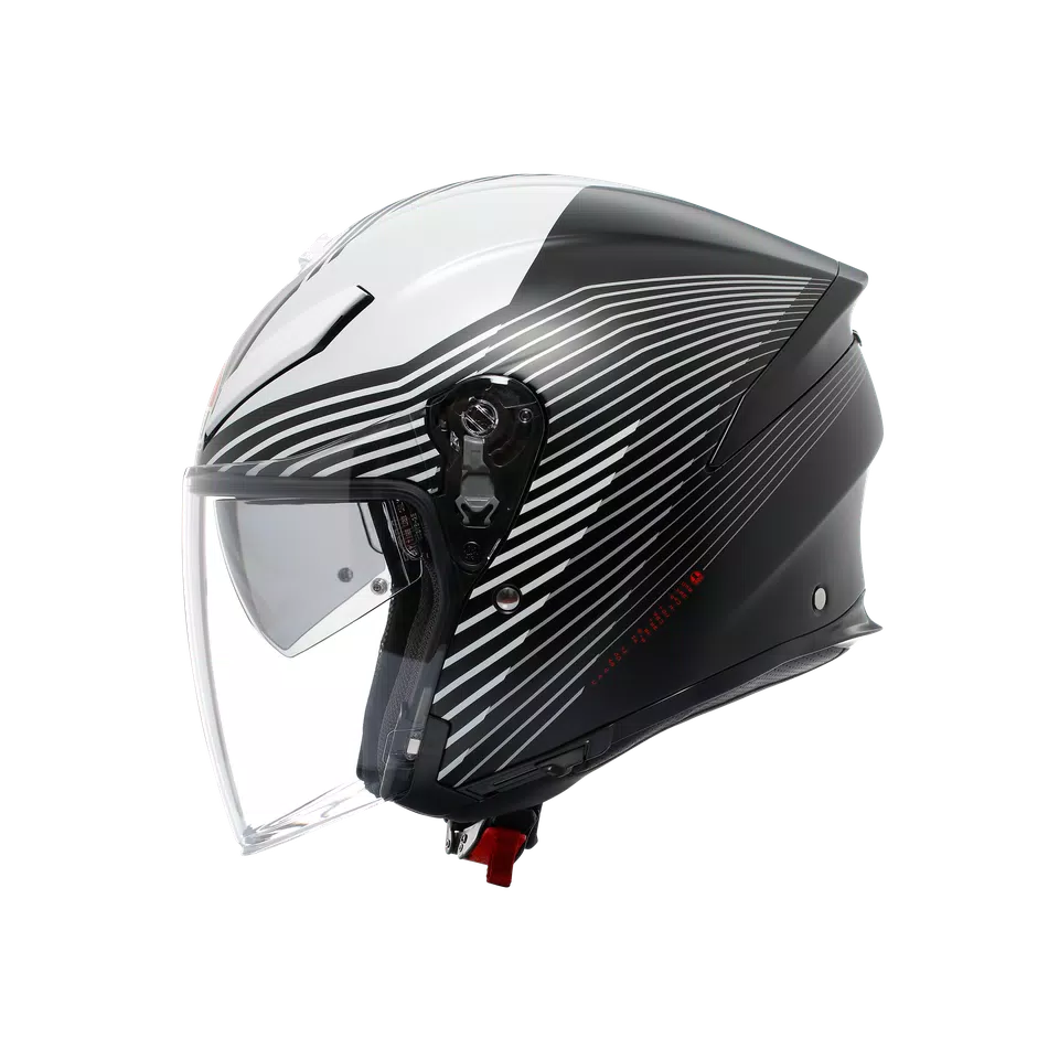 K5 JET EVO CONTROL MATT BLACK/WHITE - MOTORBIKE OPEN FACE HELMET E2206