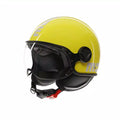 MOMODESIGN FGTR CLASSIC CANDY YELLOW / WHITE - JET HELMET WITH VISOR E2206