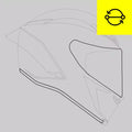 Replacement of the visor trim or base trim Racing helmets